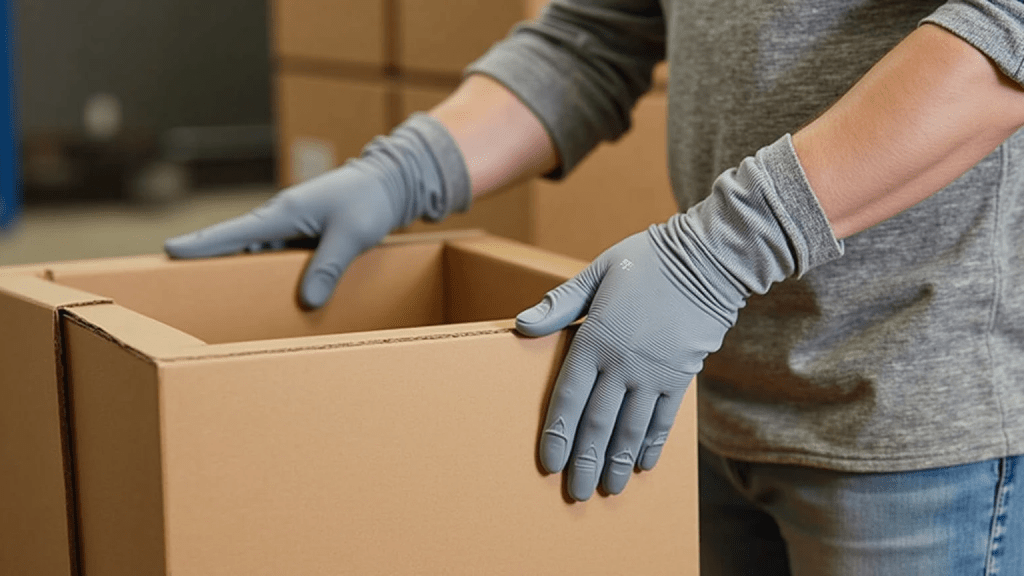 Maxiflex Gloves used by a poster